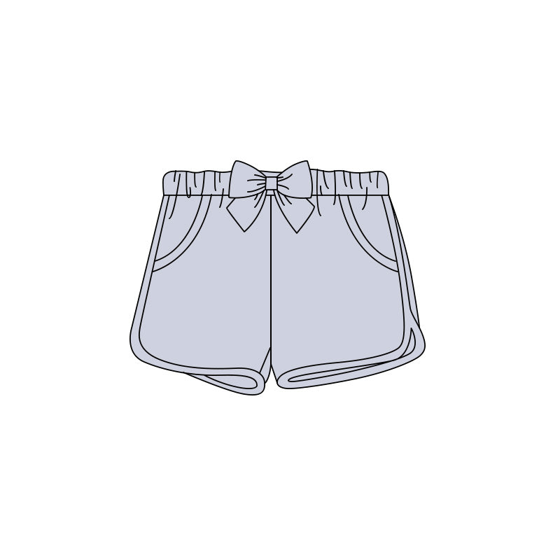 5.6 Toddler Girls Grey Pocket Shorts With Bow Preorder