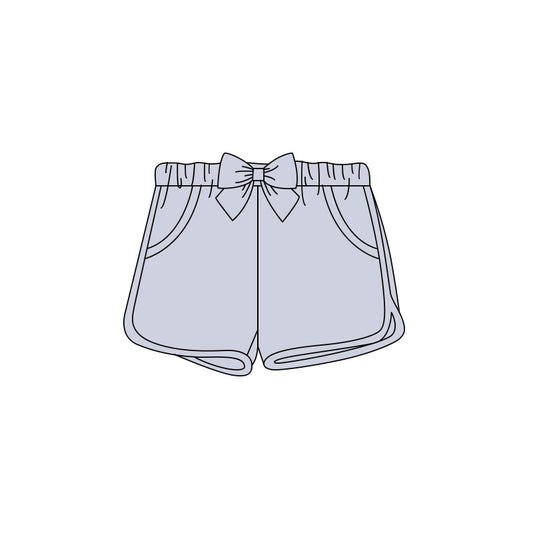 5.6 Toddler Girls Grey Pocket Shorts With Bow Preorder