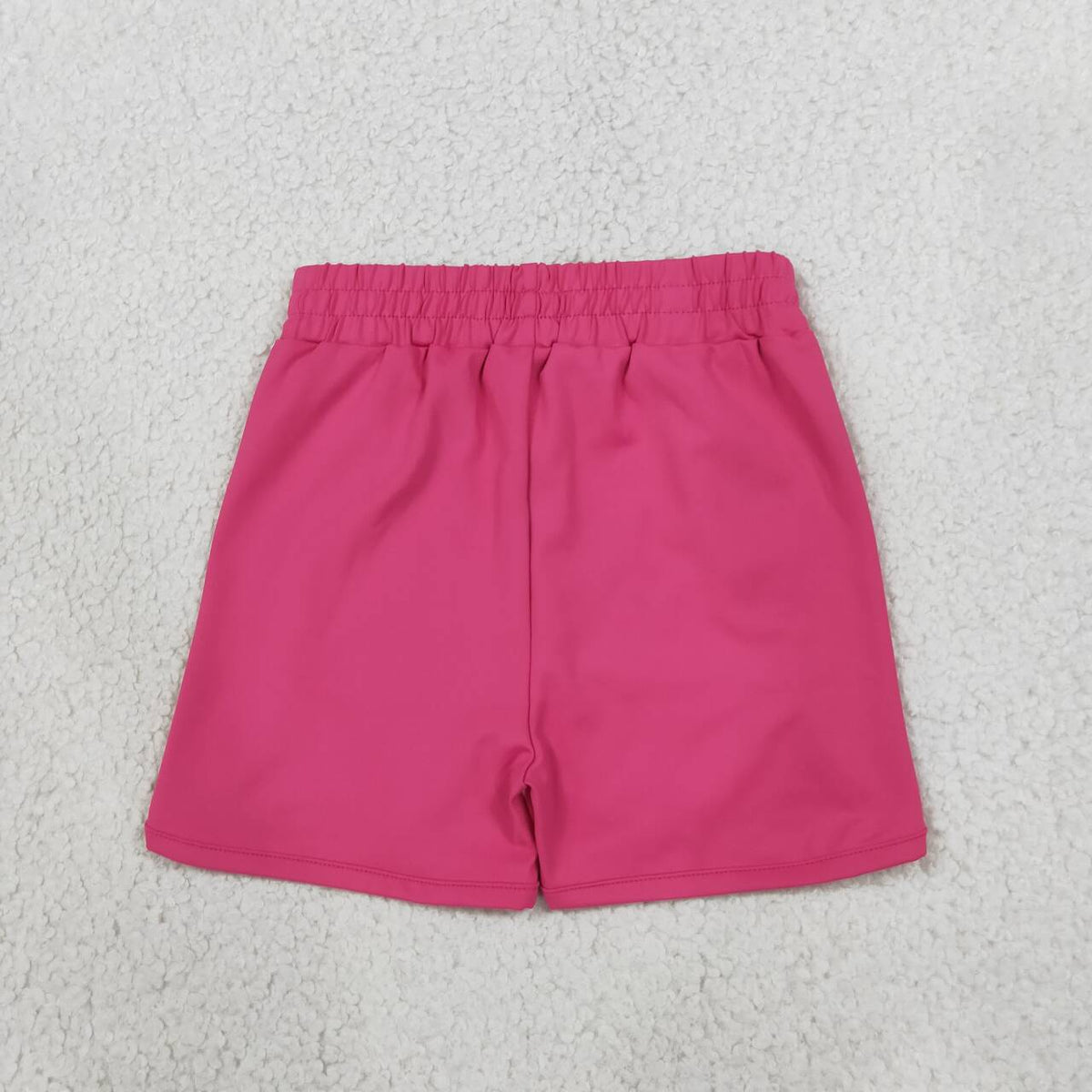 SS0949 Hot Pink Stripes Print Girls Bottom Yoga Shorts