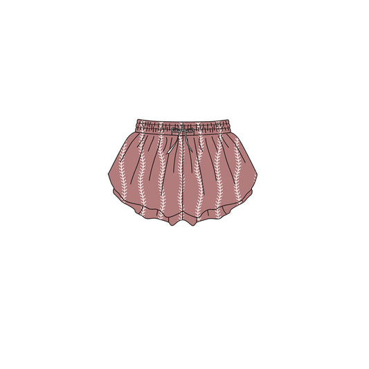 7.24 Preorder SS0972 Football Print Girls Bottom Yoga Flutter Shorts