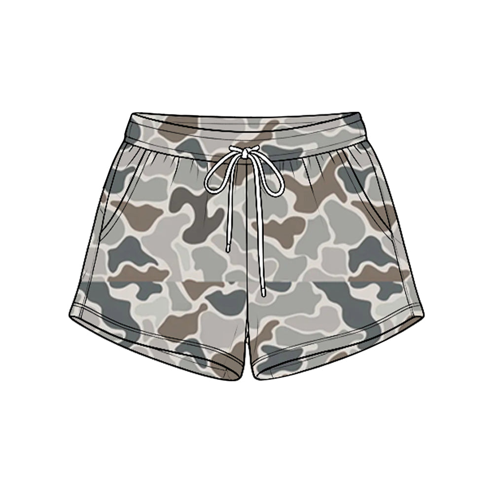 8.25  Preorder Grey Camo Pocket Shorts