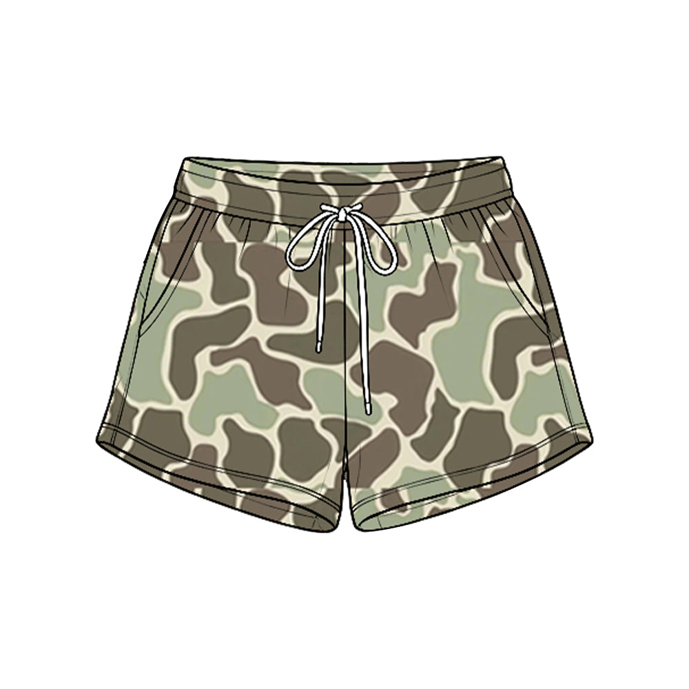 8.25  Preorder Olive Camo Pocket Shorts