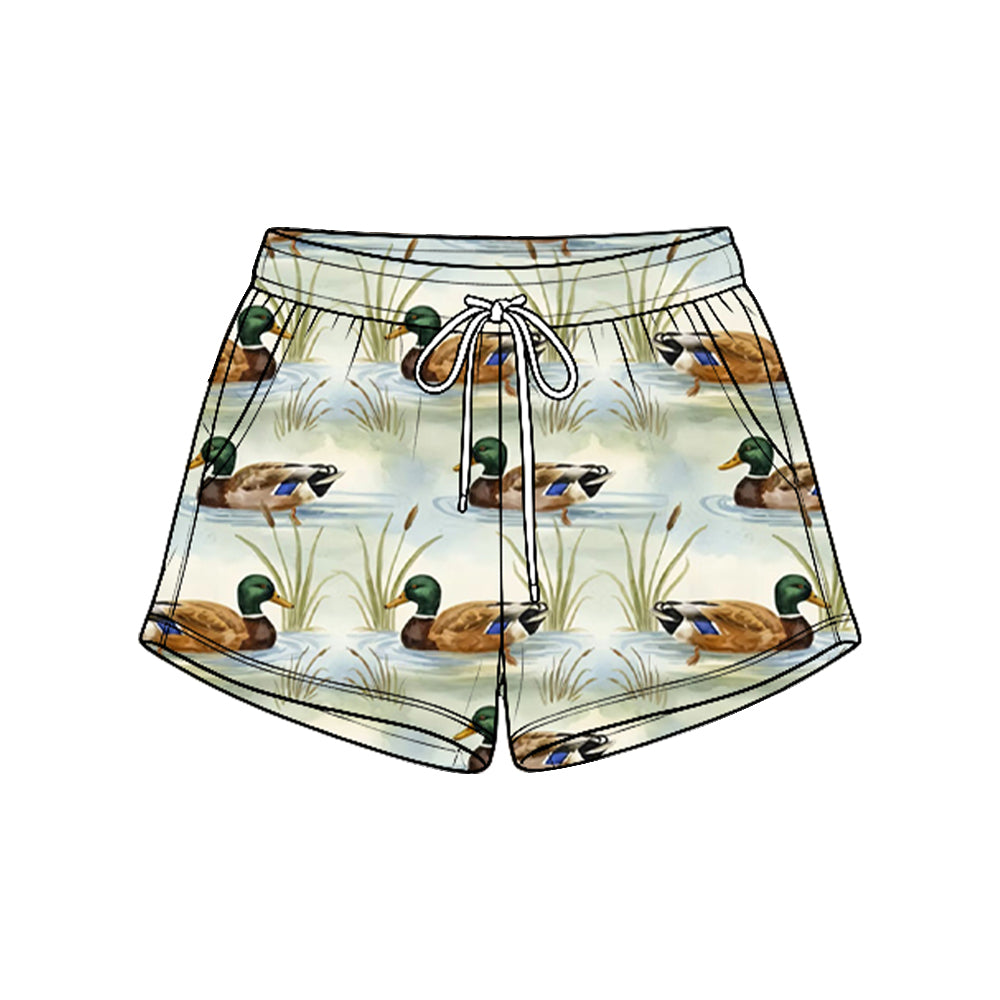 8.25 Preorder SS1011 Duck Print Pockets Boys Bottom Shorts