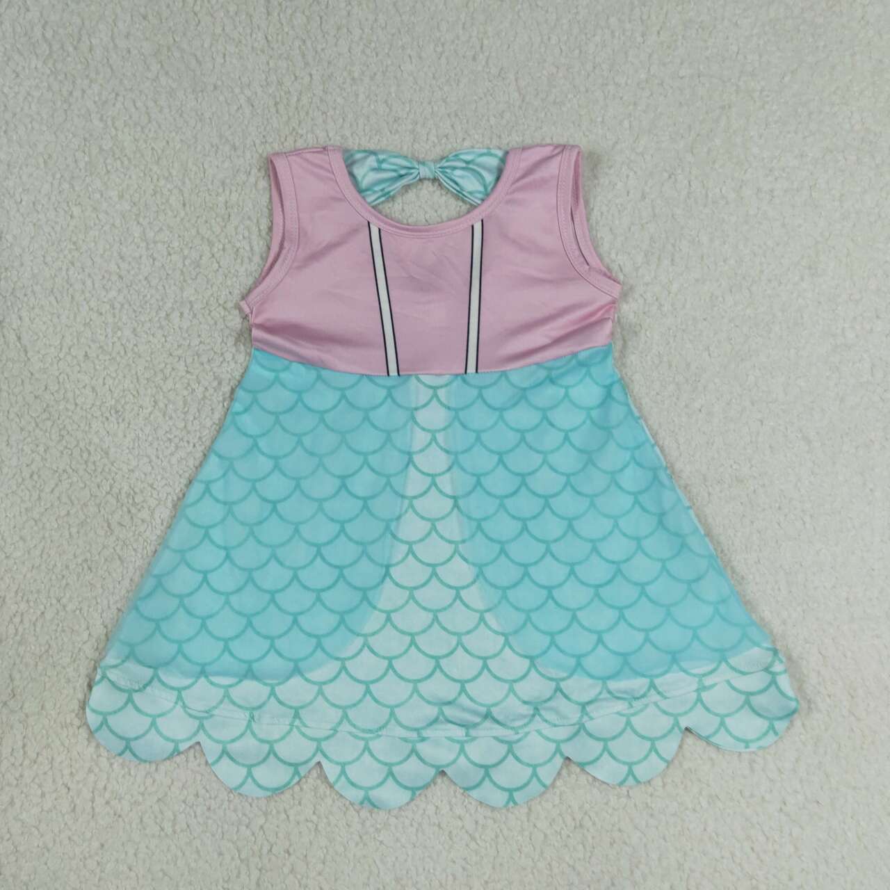 Baby Girls Mermaid Sleeveless Scalloped Dress