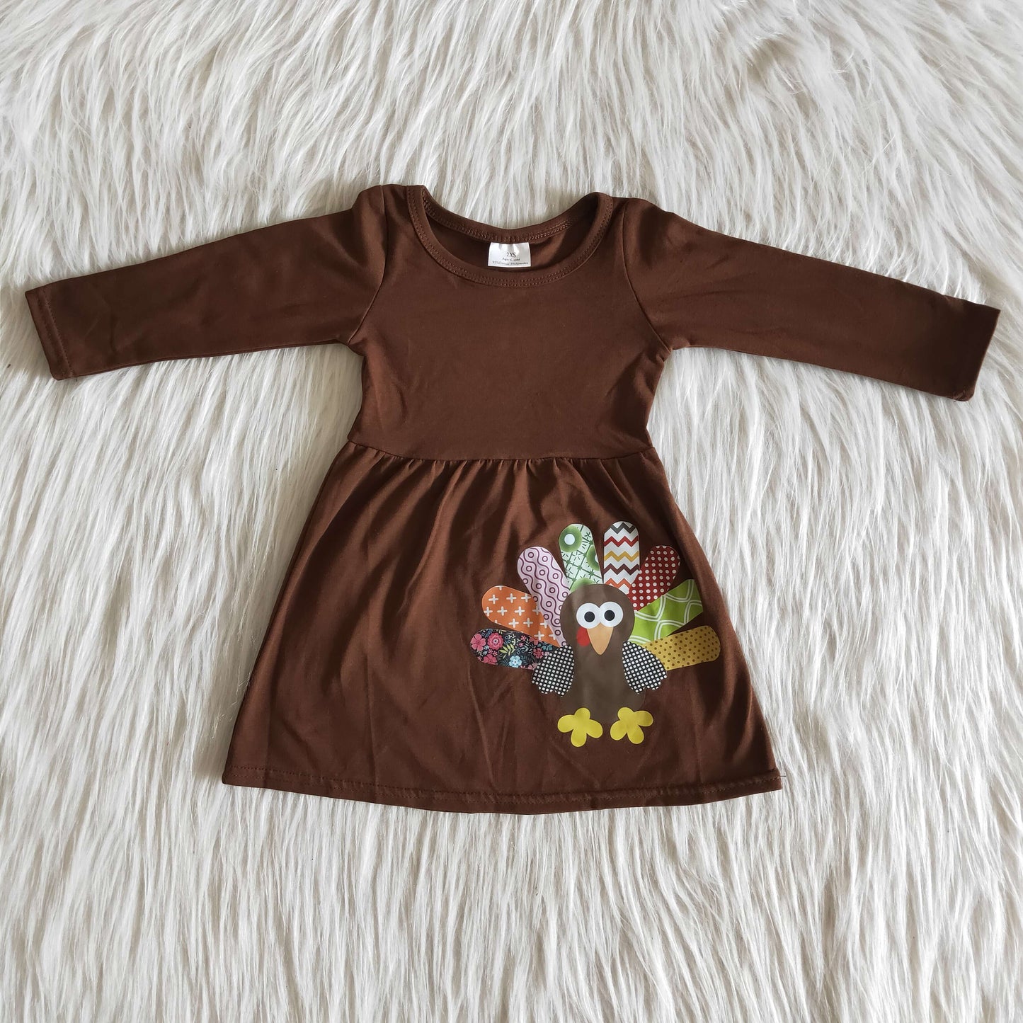Long sleeve knee length turkey  dress        6 A31-12