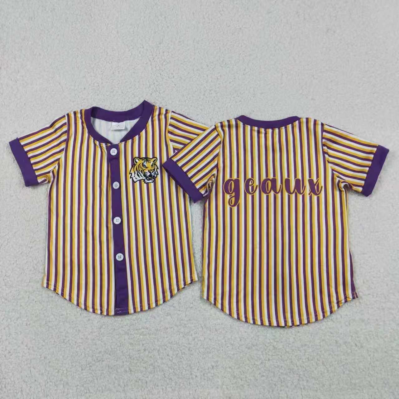 Sibling Baby Boys Sport Team Striped Short Sleeve Shirt Top
