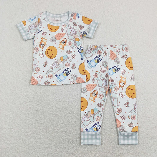 Baby Boys Easter Cartoon Dog Carrots Pants Pajama Set
