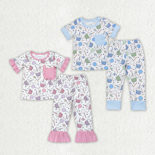 Baby Girls Birthday Sibling Brother Tops Pants Pajamas Clothes Set
