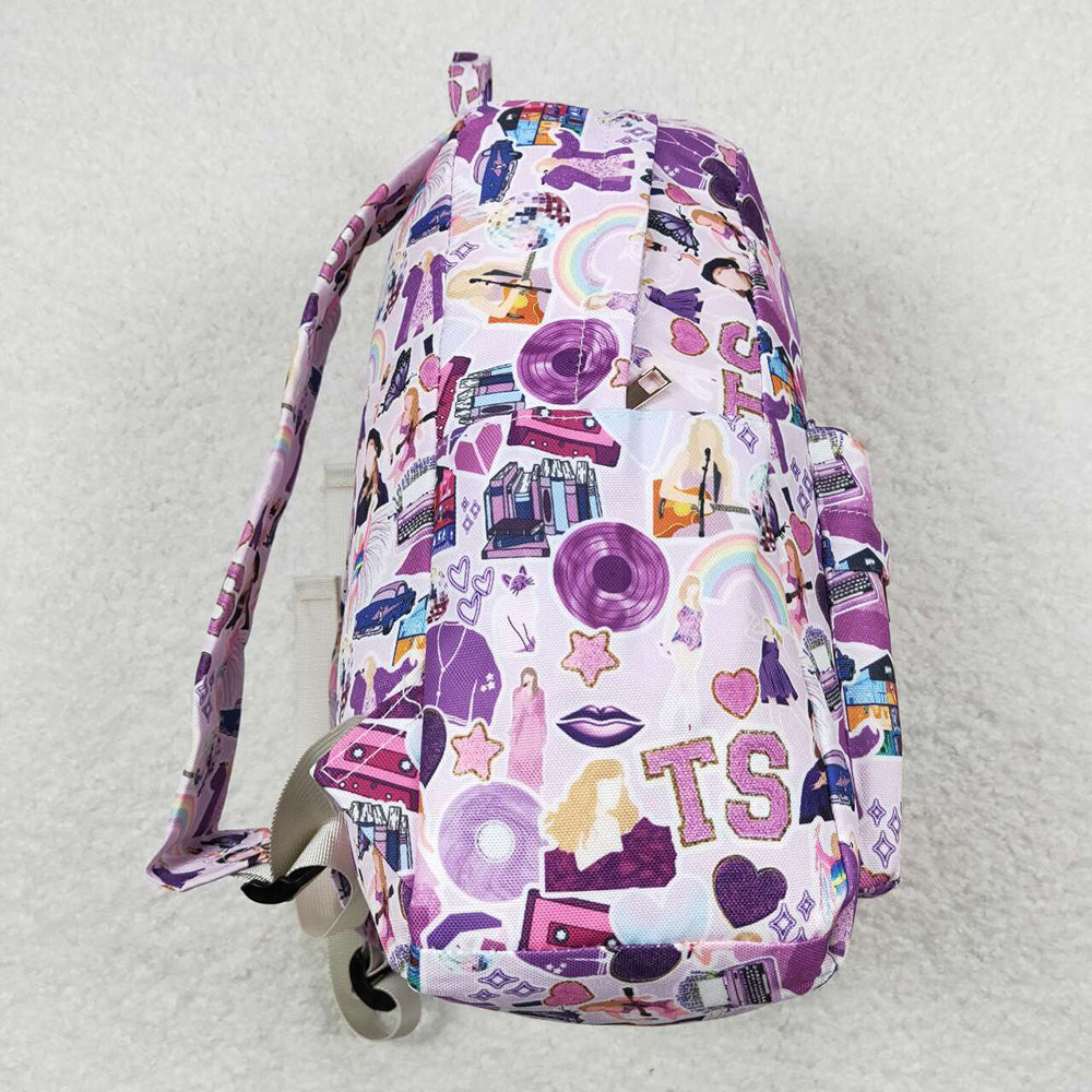 Baby Kids Girls Purple Color Singer Backpack Back Bags