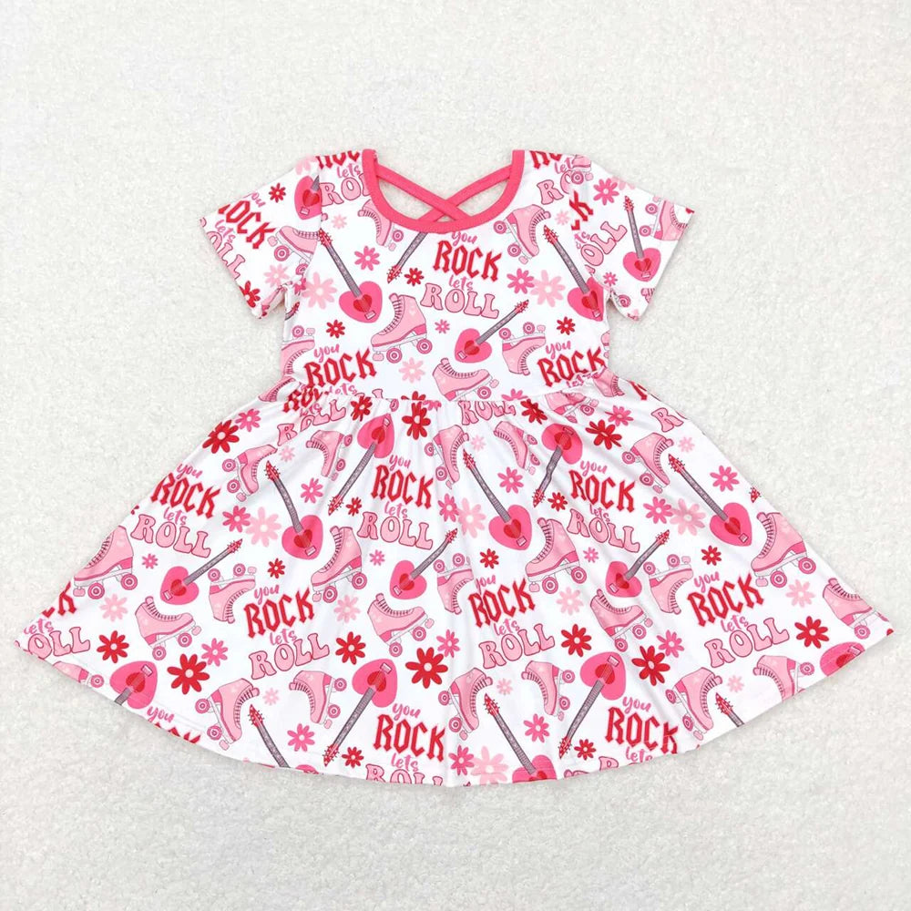 Sibling Baby Girls Rock Roll Bell Bottom Pants Outfit Dress