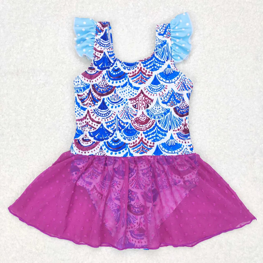 Baby Girls Mermaid Scale One Pieces Swimsuits