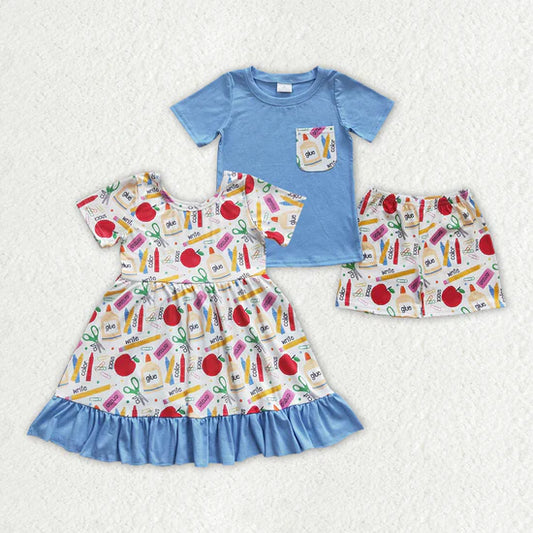 Sibling Girls Baby Boys Back To School Dresses Outfits Sets