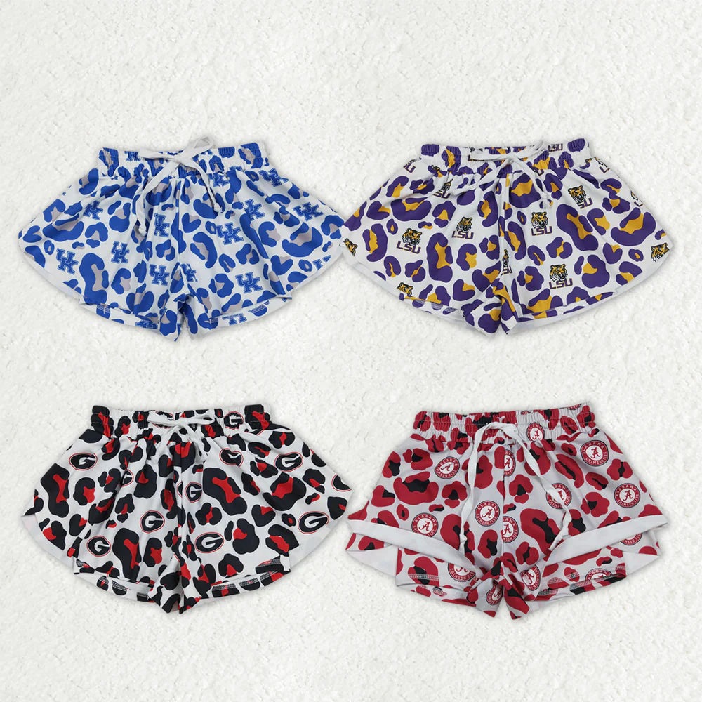 Sibling Baby Girls Leopard Go Team Yoga Active Butterfly Shorts