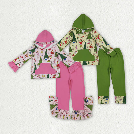 Sibling Baby Boys Girls  Gifts Pocket Hoodies Top Leggings Pants Christmas Clothes Sets