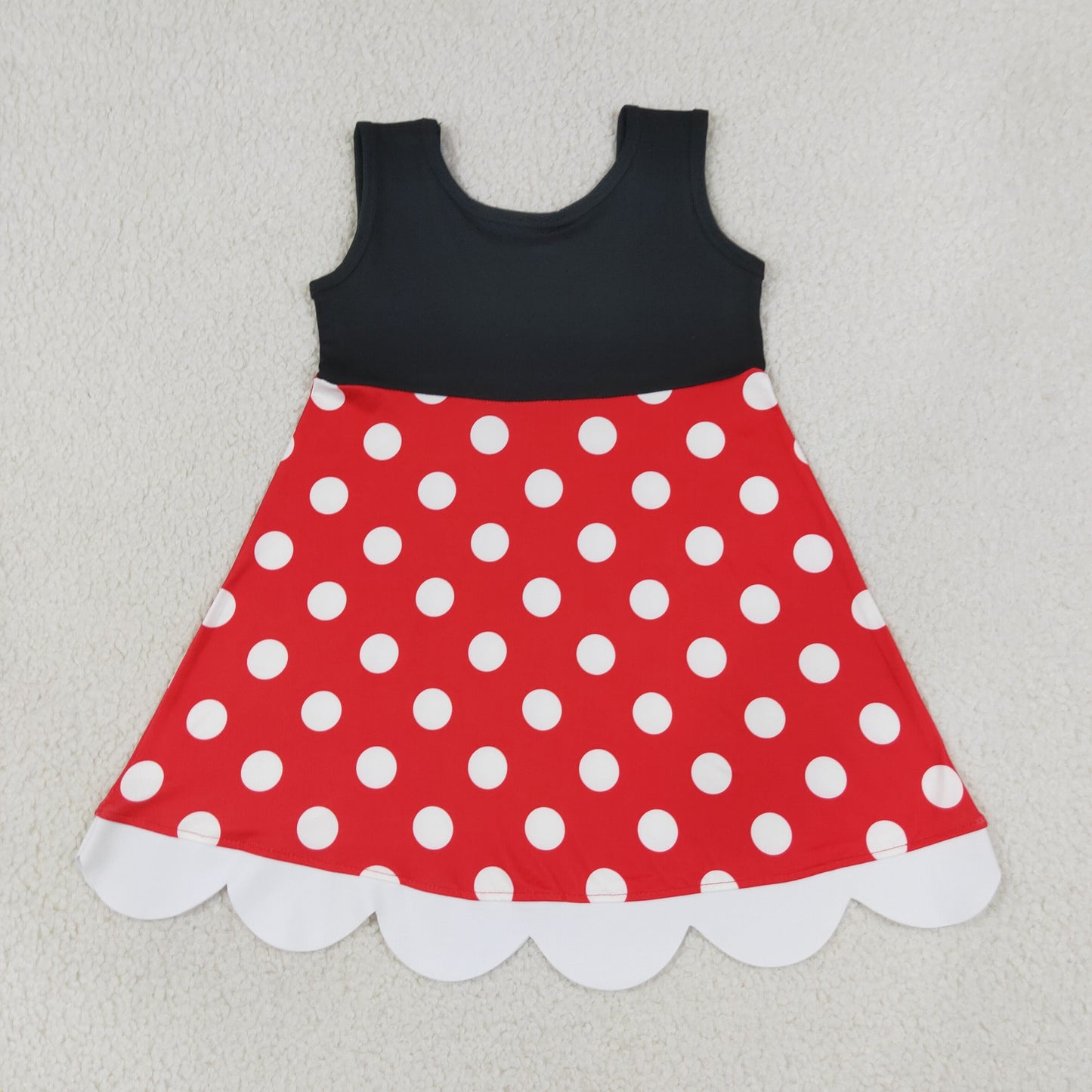 Sibling Toddler Girls Princess Character Sleeveless Dress Scalloped Hem