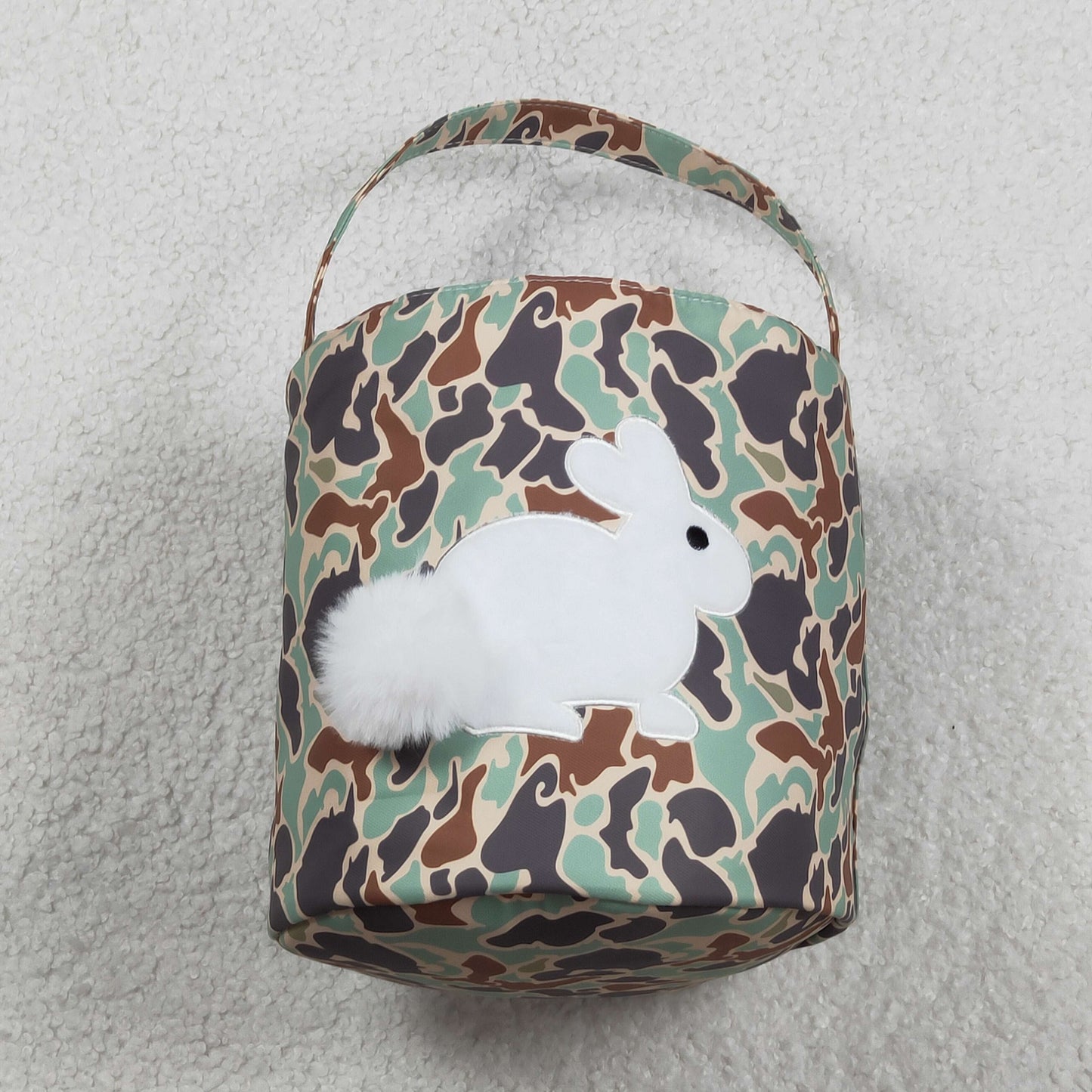 Embroidery Rabbits Baby Kids Southern Green Camo Easter Lunch Boxes Bags