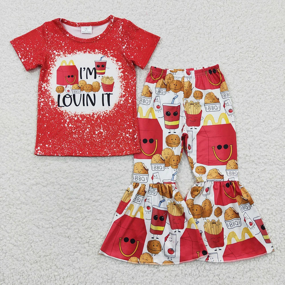 Sibling Baby Girls Boys Scips Summer Bell Bottom Pants Set and Shorts Outfit