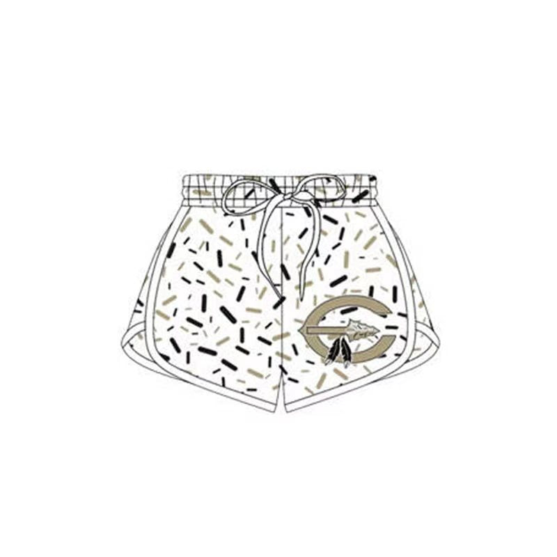 (Custom Design Preorder MOQ 5)  Teams Comanche Sprinkles Print Girls & Woman Sports Bottom Shorts