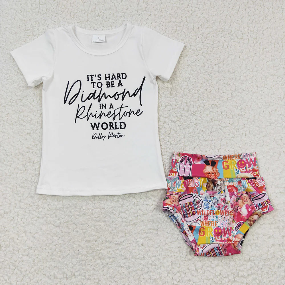 Baby Girls Sing Pink Bummie Sets 5.5