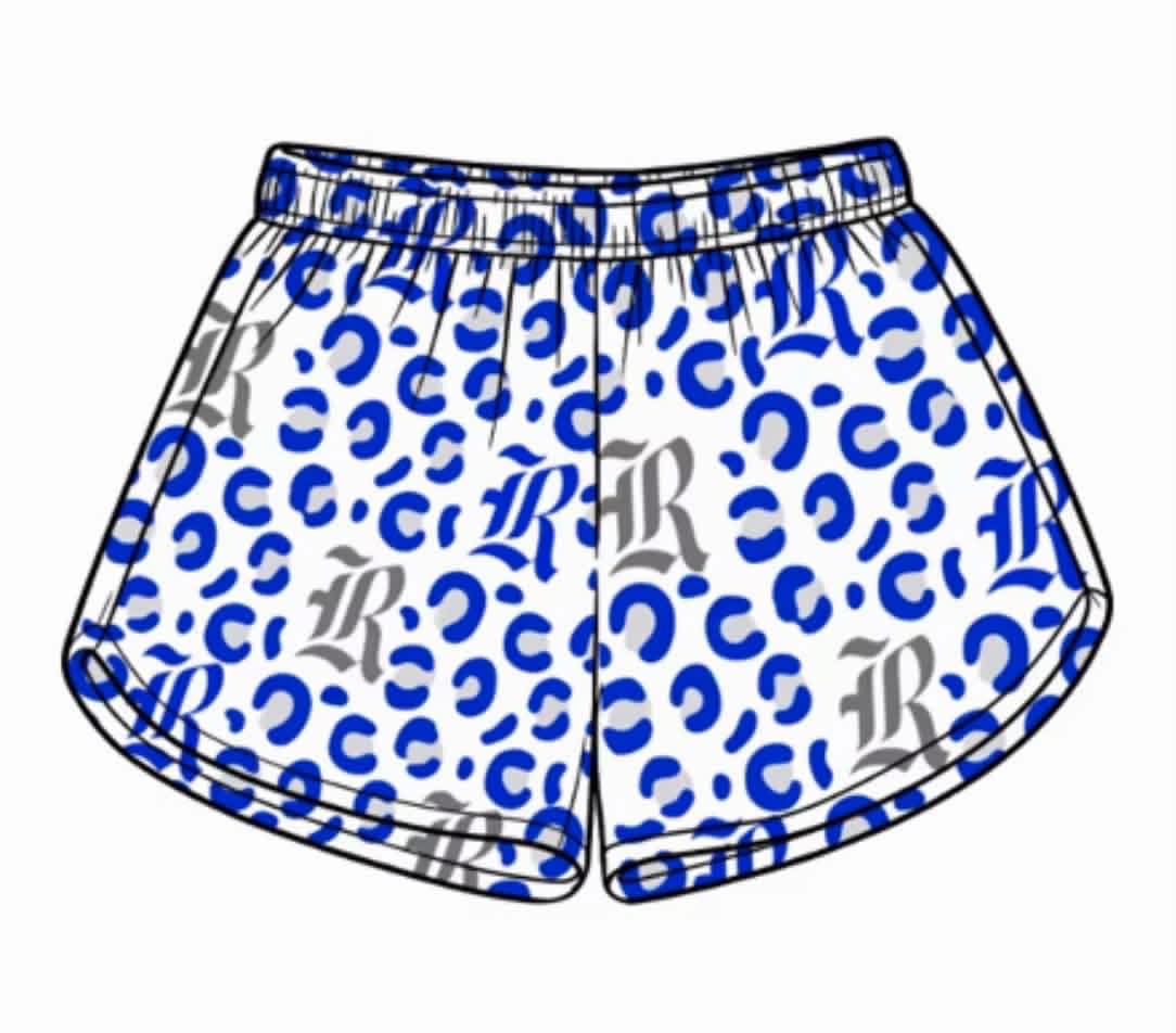 (Custom Design Preorder MOQ 5) Teams Reeltown Leopard Print Kids & Adult Sports Bottom Shorts