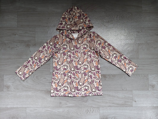 9.9 BT1965 Preorder Baby Boys Easter Camo Rabbit Long Sleeve Hoodie Top