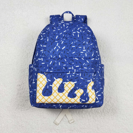 USA Shop BA0340 Baby Kids Hot Blue Drip Sprinkles Team Zipper School Back Bags