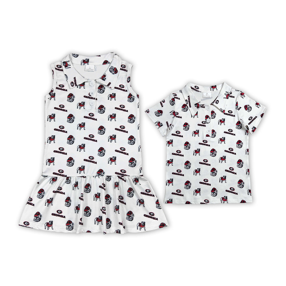 Sibling Baby Girls Boys Georgia Dress and Shirt Top