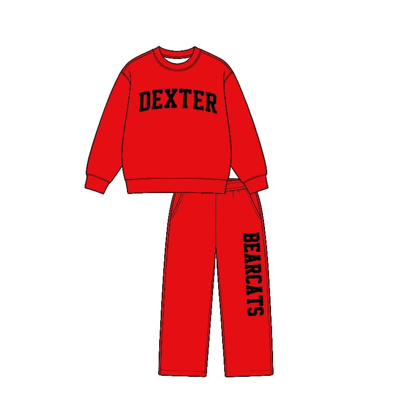 (Custom Design Preorder MOQ 5) Teams Dexter Top Bearcats Pants Boys Clothes Set