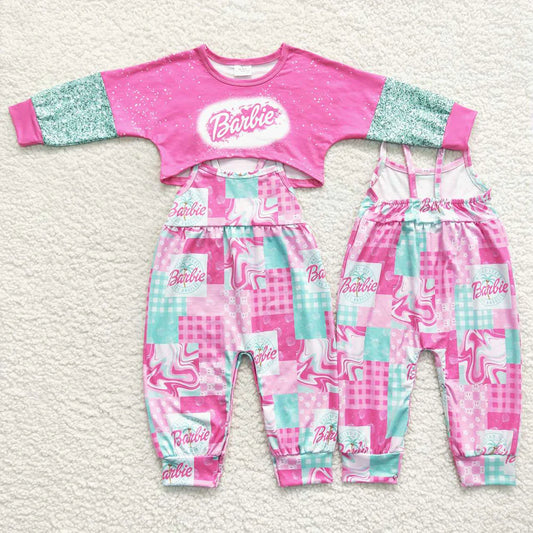 Baby Girls Bar Green Doll 2pcs Jumpsuits Clothes Sets