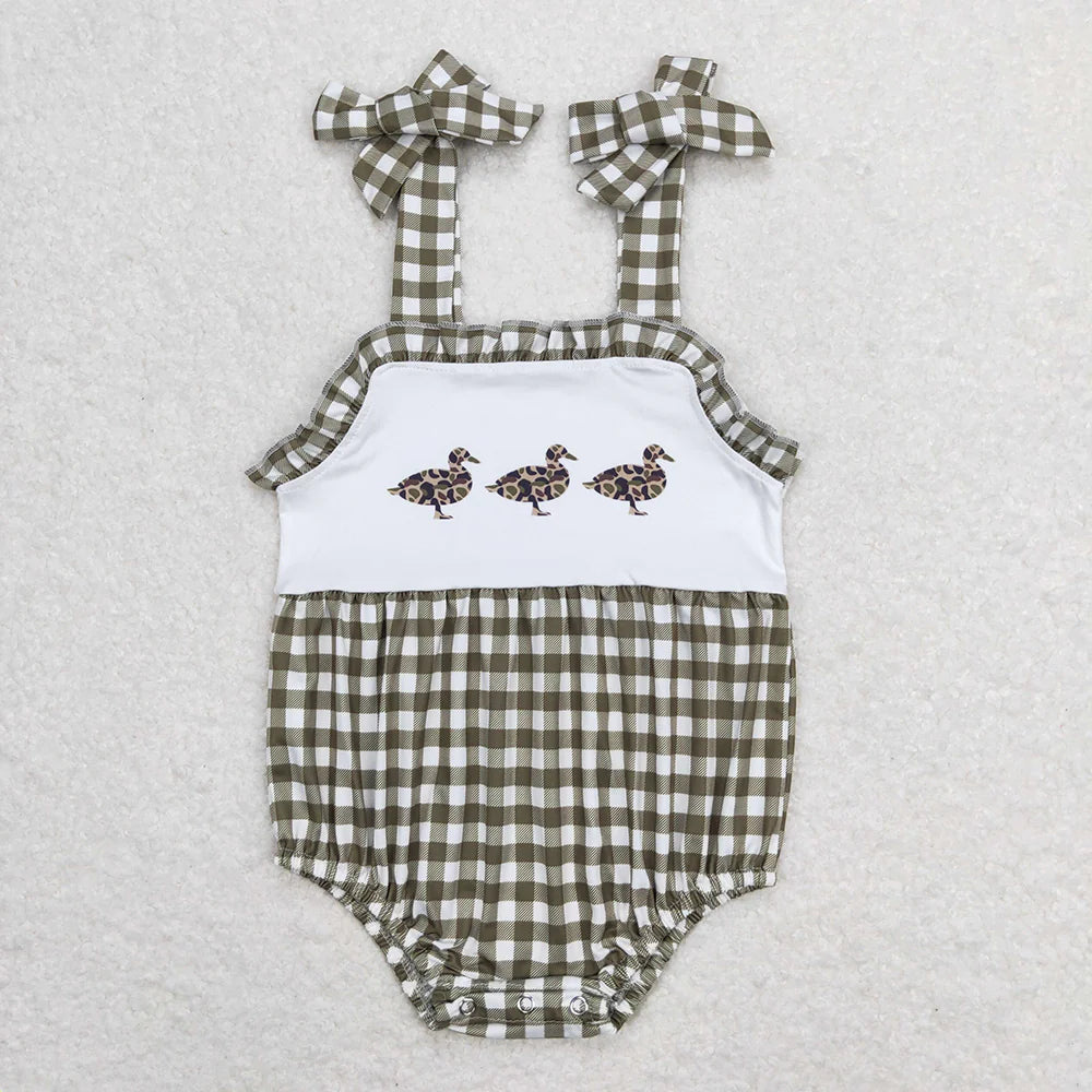 Baby Girls Leopard Duck Sibling Summer Shorts Outfits Clothes Set