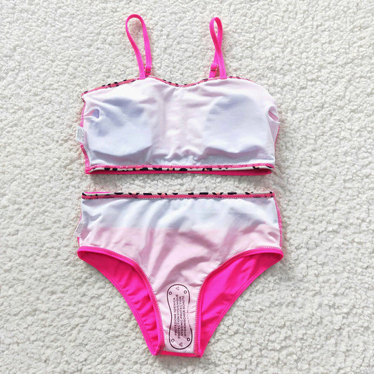 Baby Girls Hotpink Leopard 2 pieces Swimsuits