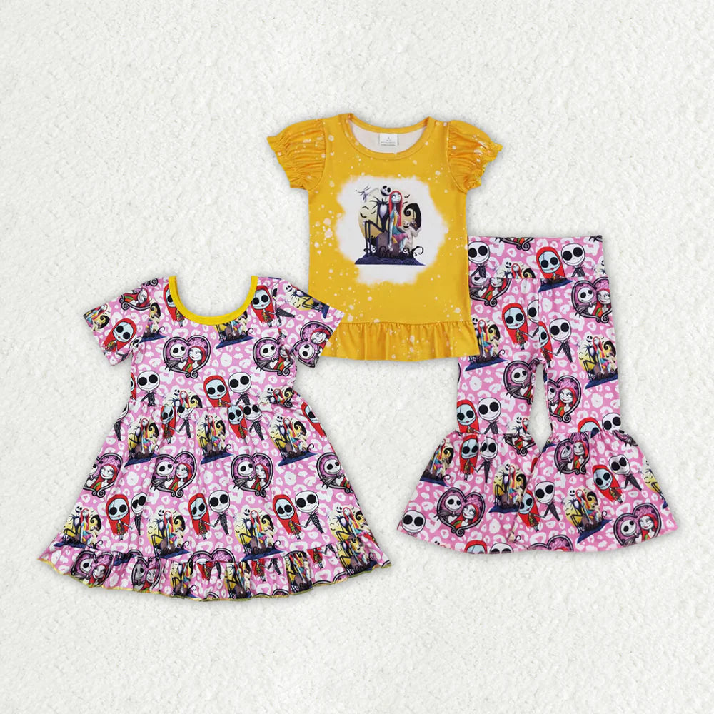 Baby Girls Halloween Nightmare Sibling Dresses Clothes Set