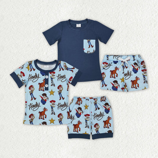 Sibling Baby Boys Toys Short Sleeve Shirt Shorts Pajamas