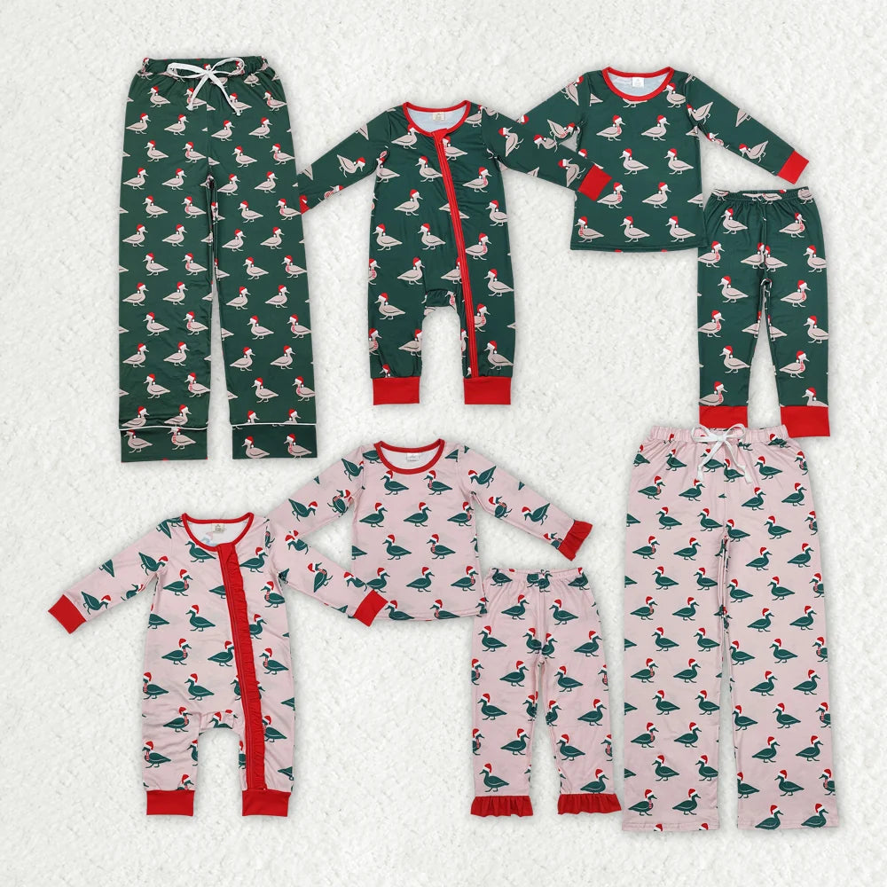 Duck Print Family Christmas Pajamas Styles